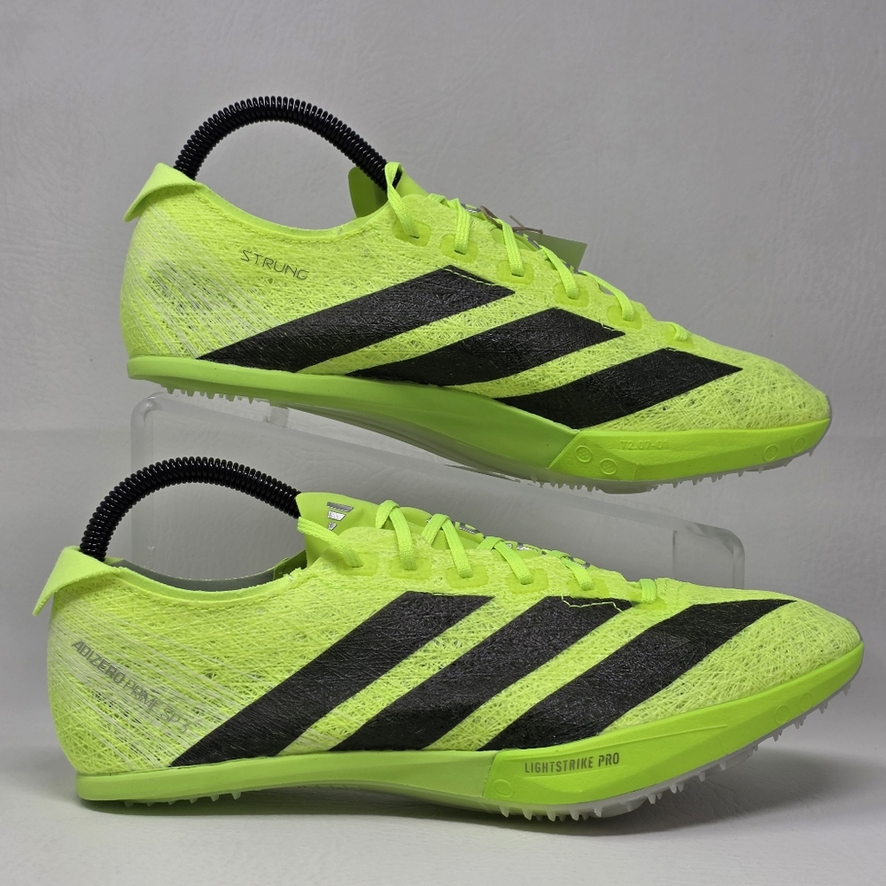adidas Mens Sz 8.5 ADIZERO PRIME SP 3 STRUNG Track Spikes Lucid Lemon IH5800 NEW - Picture 2 of 12
